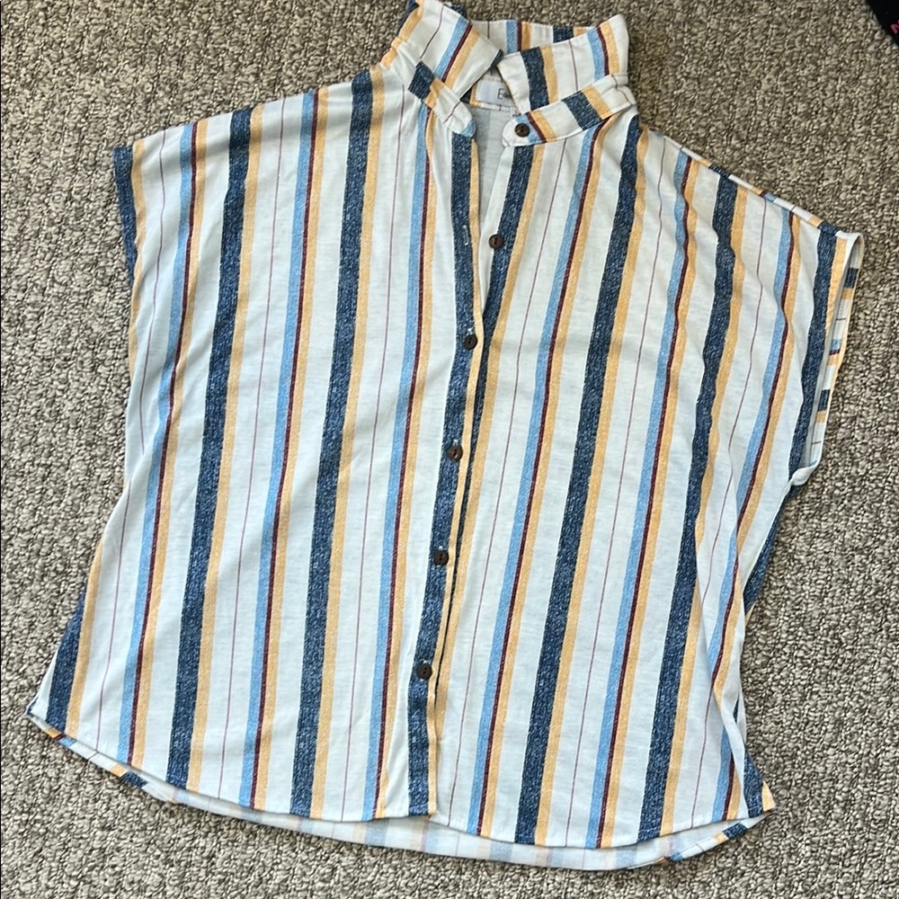 Striped Blue and Yellow WoMen's Shirt